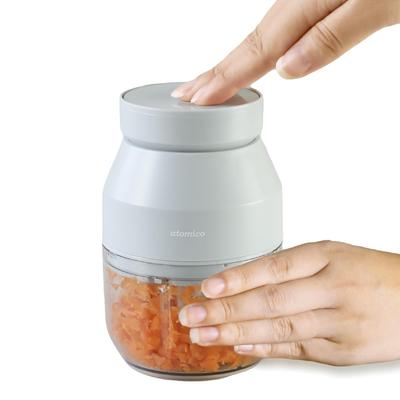 CB Japan atomico Picador Sem Fio, Picador de Legumes, Sem Fio, Recarregável por USB, Pique Alimentos no Tamanho Desejado