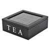 Vintage Wooden Storage Box With 9 Compartments For Jewelry Tea Coffee Organizer Retro Desktop Decorative Accessories 23x23x9cm