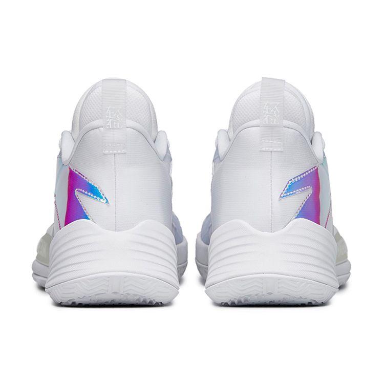Anta Light Crazy 3 Nitrogen Technology Laser Pearl Mid-Top Basketball Shoes Men Basketball Shoes White 112221608-9