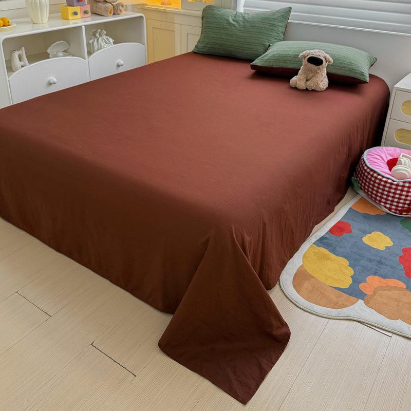 Double-Layer Gauze Cotton Printed Bedding Set - 3 or 4-Piece Options