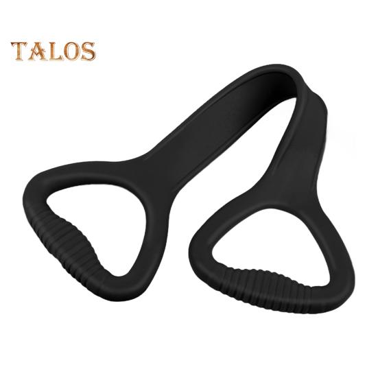 

Фитнес-лента сопротивления Figure 8 с противоскользящей ручкой, портативная, для мужчин и женщин, для растяжки плеч, силовых тренировок, эластичный ремешок, натяжной канат чёрный