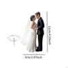Wedding Cake Topper Bride Groom Figurine Simulation Keepsake Modern Ornament Decorative for