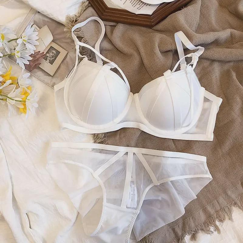 "French Desire Mesh Underwire Bra with Bondage-Inspired Design"