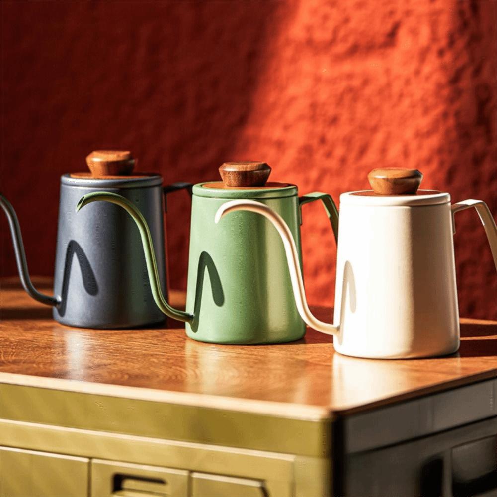 304 Stainless Steel Goose Neck Coffee Pot Drip Spout Hand Brewing Kettle  Pour Over Brewing