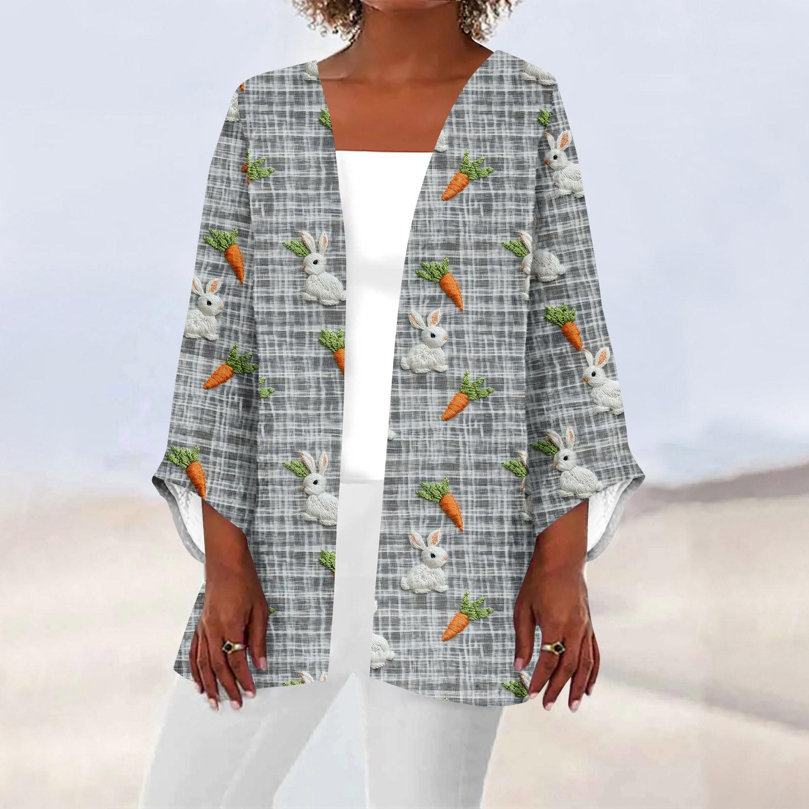 

Женская повседневная и модная легкая куртка средней длины с принтом, кардиган, кардиган XXXL