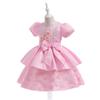 Girls Dresses Infant Baby Baptism Dress For Girls Kids Wedding Party Dresses Bow Beaded Tulle Christening Gown Birthday Children Clothes