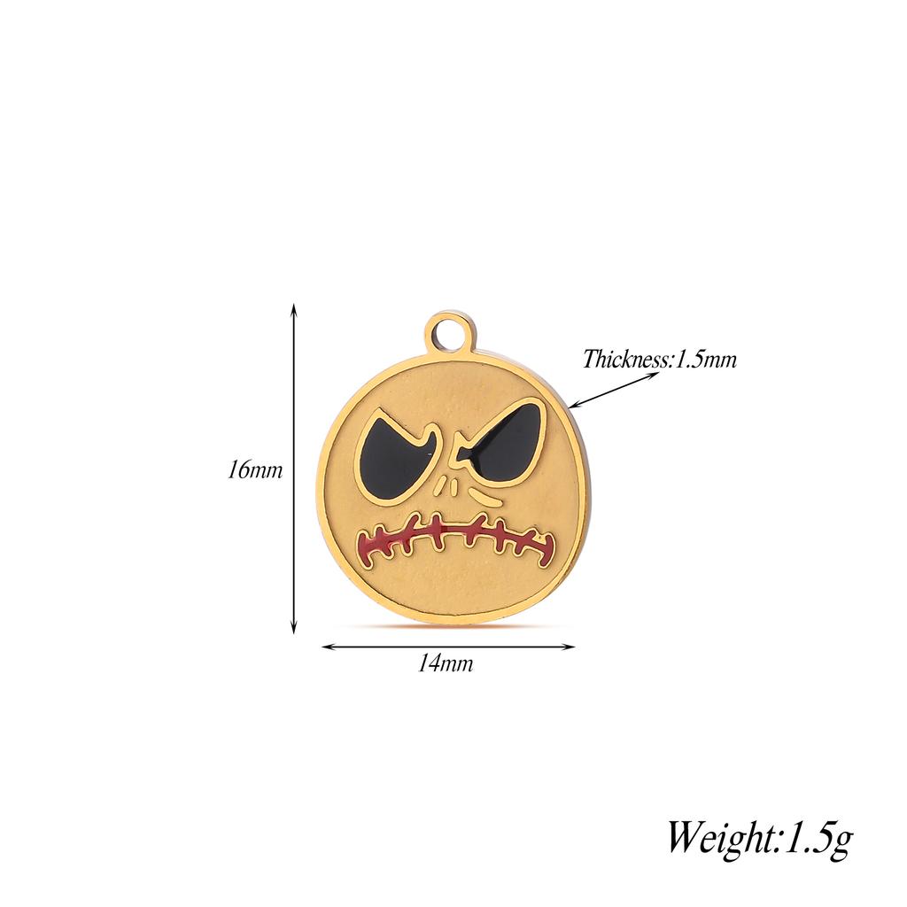 4Pcs/lot Halloween Charms Stainless Steel Pumpkin Ghost Bat Pendant for Making DIY Necklace Jewelry Accessories Supplies
