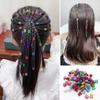 100PCS Colorful Hair Jewelry Rings Multicolor Braid Decoration Rings  For Women And Girls