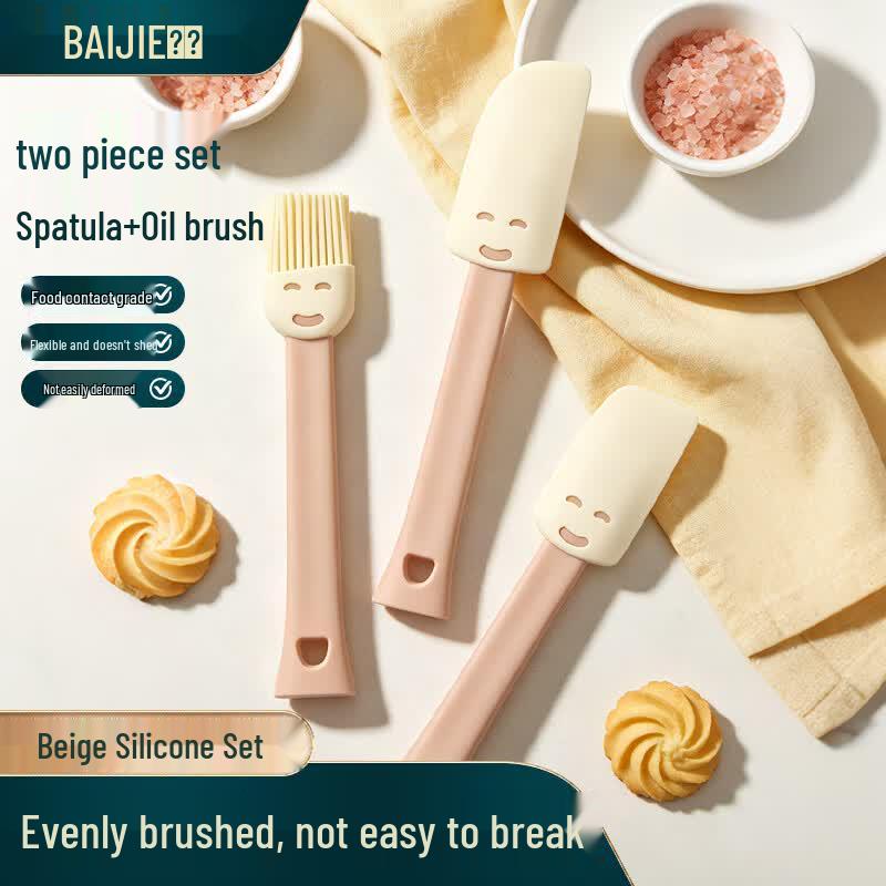 Baijie Silicone Oil Brush & Scraper Set