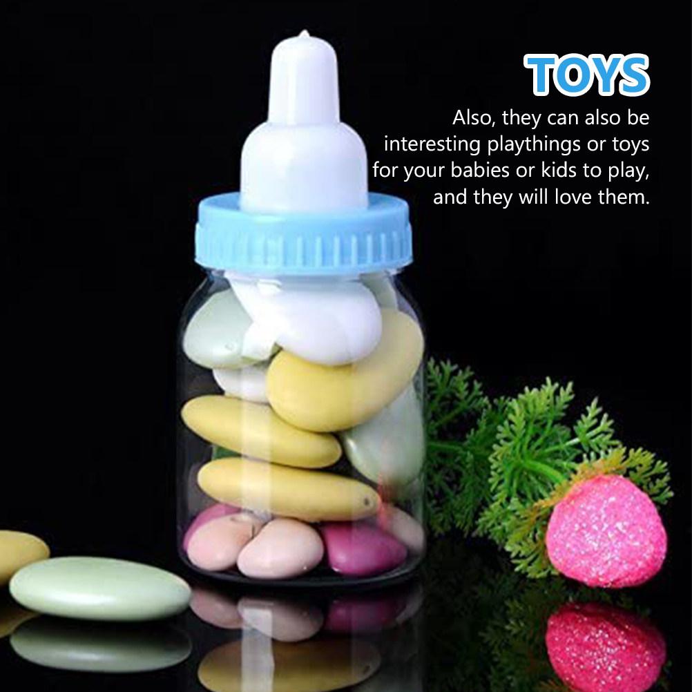 24Pcs Cute Feeder Shaped Candy Bottles Shower Favors Boxes Gender Reveal Party Supplies Plastic Candy Containers for Party