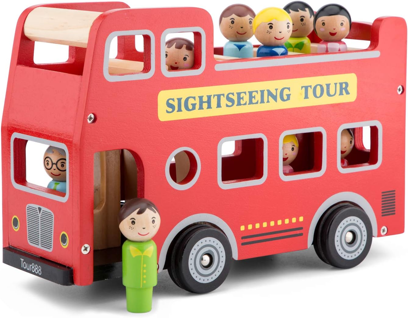 New Classic Toys - City Tour Bus with 9 Play Figures Visite de la ville en bus