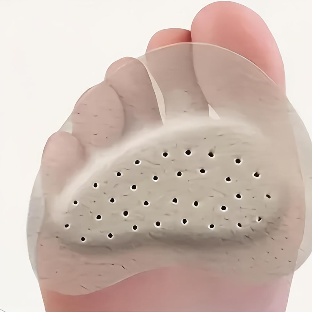6pcs Women's high heels soft PU non-slip front foot pad - breathable sweat-absorbent, shock-absorbing foot care insole with grip pattern