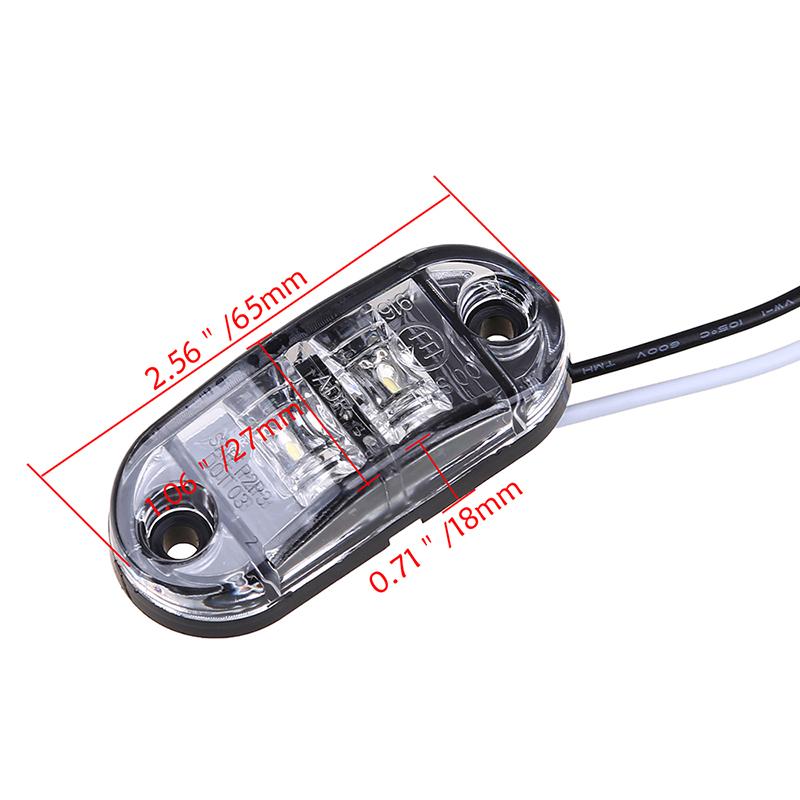 LED Clearance Marker Light Waterproof Tail Side Signal Lamp for Truck Trailer RV 12V