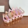 Acetate Chic Hair Claw Clip With Trendy Line Patterns In Vibrant Colors For Women