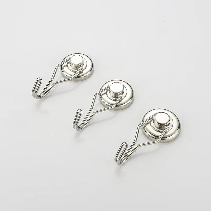 Magnetic Rotating Magnet Hook Super Strong Magnetic Key Holder 360 Degree Punch-free Self-adhesive Magnetic Hook Suction Hook