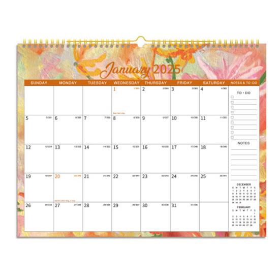 2025 Wandkalender, Monats-Tagesplaner, 12-Monats-Zeitplan, Organizer, Wanddekoration zum Aufhängen für das Home Office