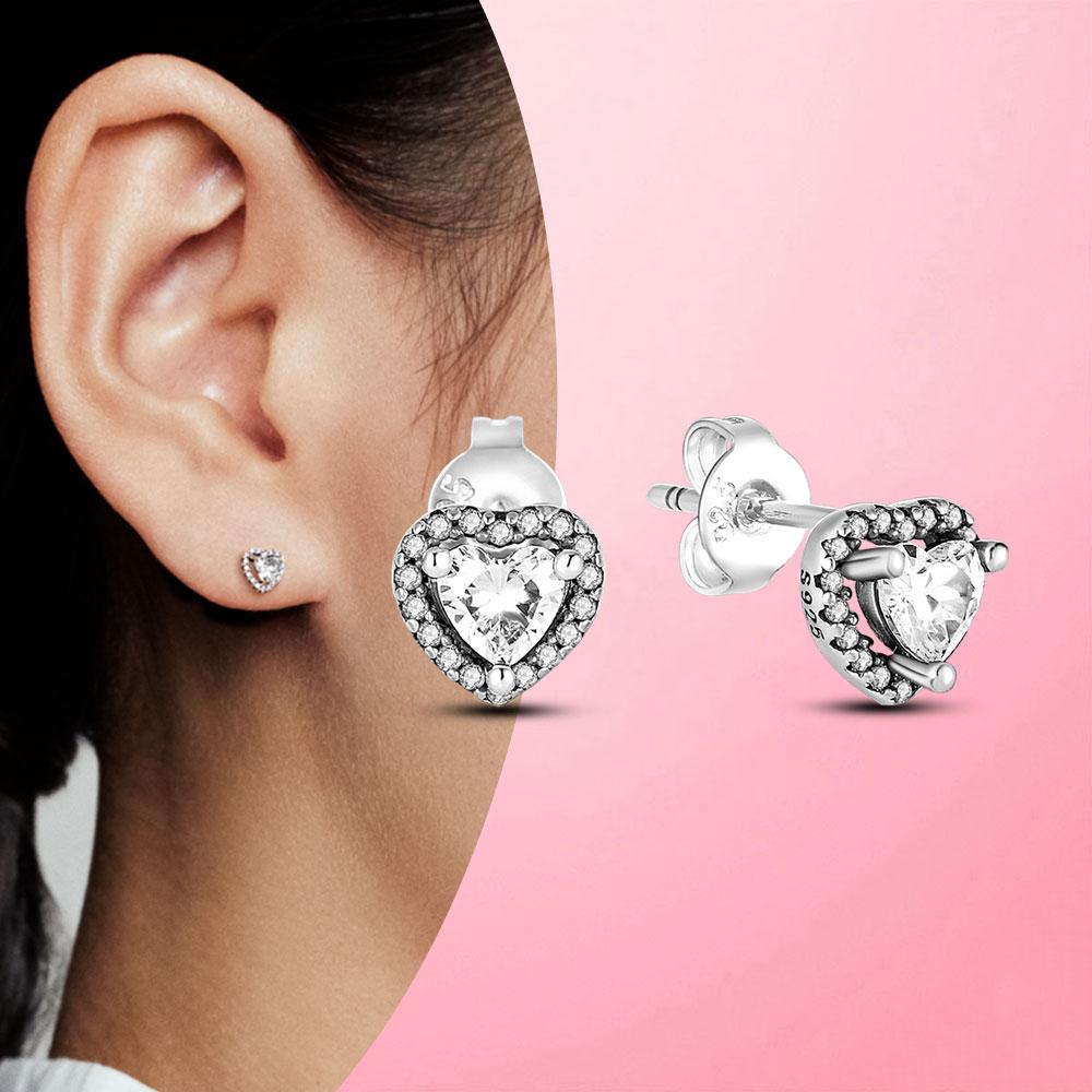 Earrings Silver 925 Earrings Geometric Stud Earrings for Women Wedding Party Korean Style Earings S925 Fine Jewelry  Trend