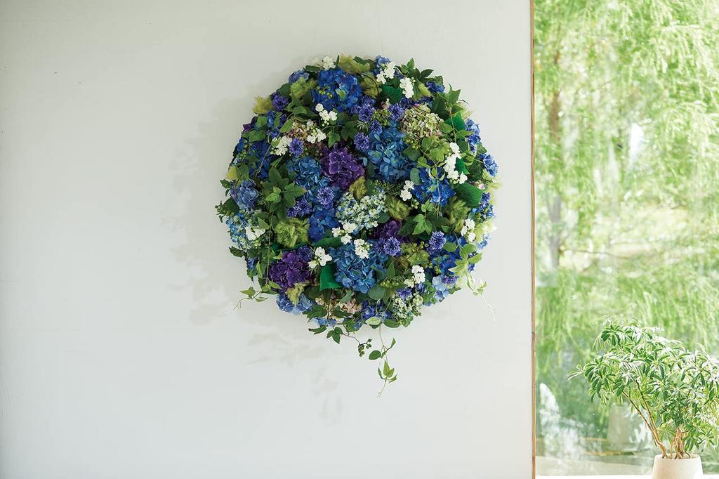 Tokyodo Artificial Flower MAGIQ Alice Hydrangea Blue Flower Cluster Diameter 12 X Length 23 Cm FM025048-005
