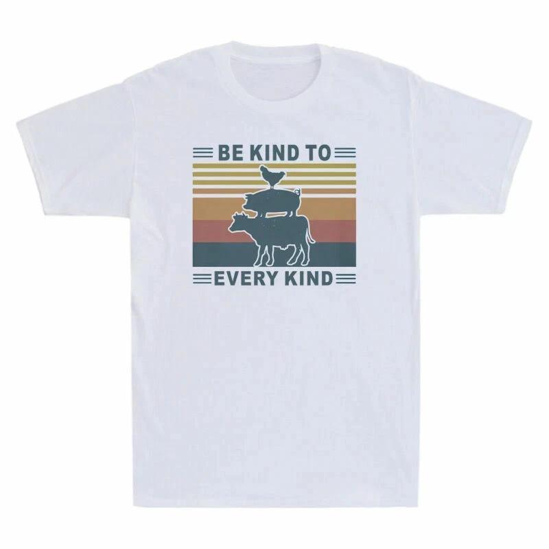 Be Kind to Every Animal Vintage Vegan Men’s T-Shirt S