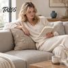 Bedroom Cushion Covers 4Pcs/Set Textured Covers, Decorative Throw Pillow Modern Striped Washable Polyester Pillowcases for Farmhouse Home Sofa Living
