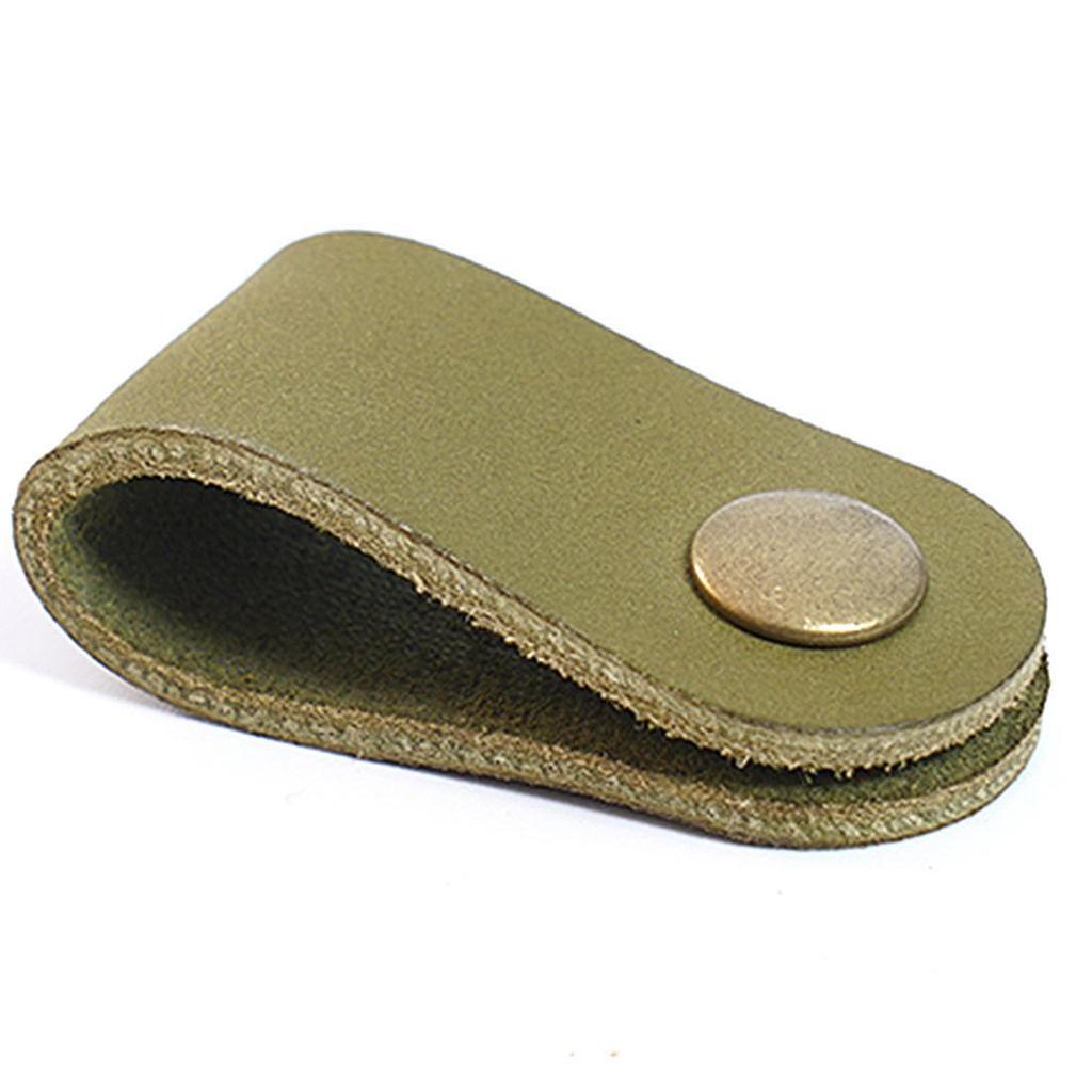 Top Layer Cowhide Headphone Cable Winder - Genuine Leather Storage Clip