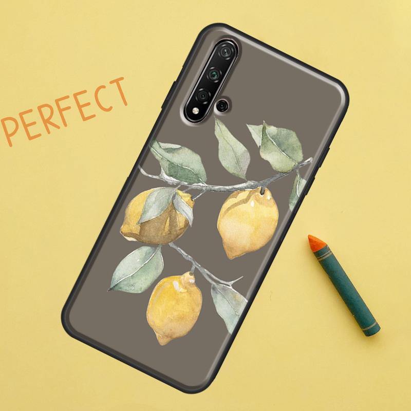 Lemon Fruit Case For Huawei Nova 10 9 SE 5T Y90 Y70 Y60 Y61 Nova 3i 7i 8i 11i P20 P40 P30 Lite P60 Pro
