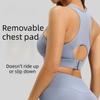 Racerback Clasp Sports Bra for Women High-strength Shockproof Fitness Yoga Sports Bra
