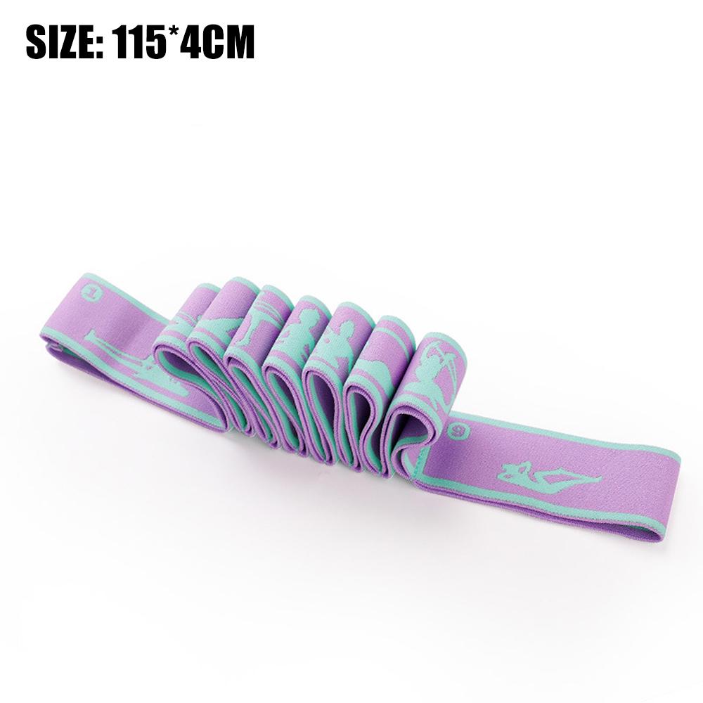 Elastic Yoga Resistance Band Stretching Belt for Pilates Dance Fitness Sport Exercise Multi Functional Pull Strap Belt for Beginners