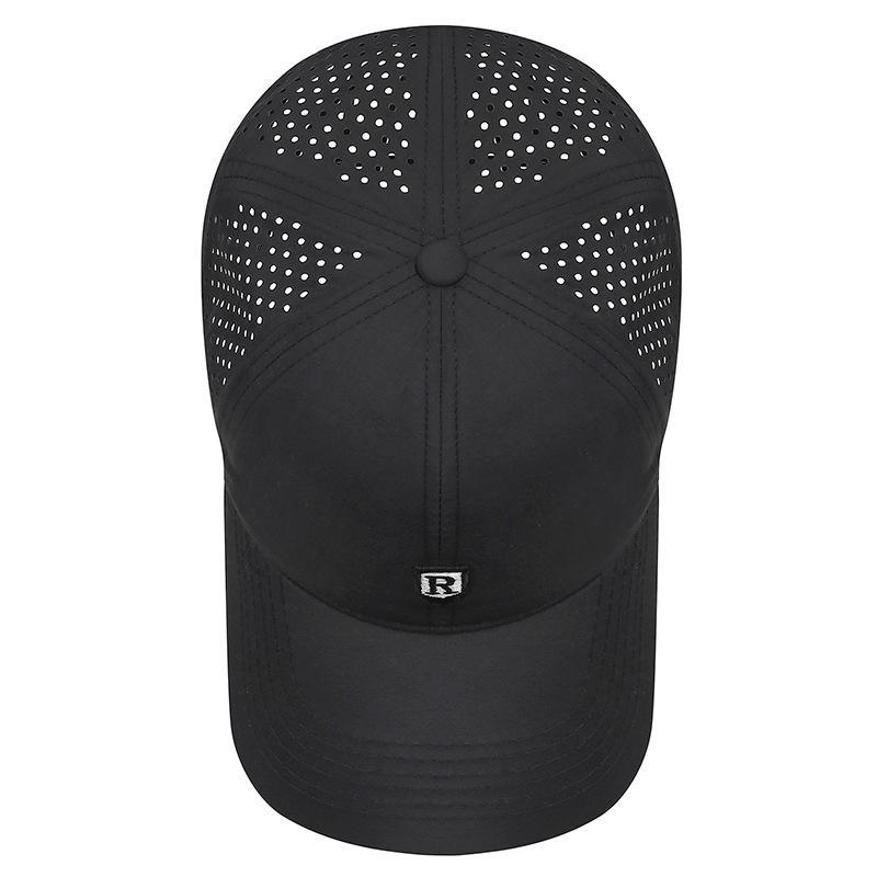Bestickte R Buchstabe Perforierte Baseballkappe, Leicht, Atmungsaktiv und Vielseitig, Radfahren Outdoor Sonnenhut