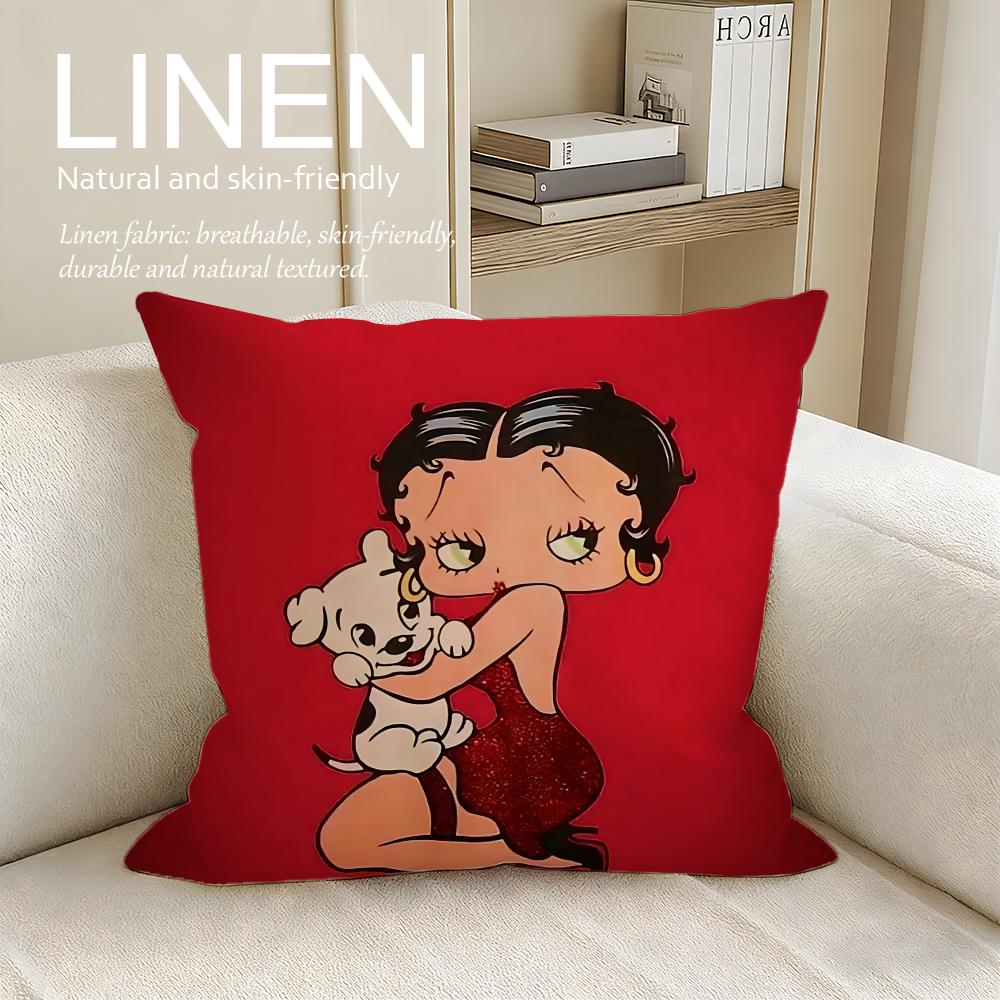 Classic Betty Boop Cushion Cover Pillowcase Set Pcs x x Breathable Washable Sofa Cushion Cover