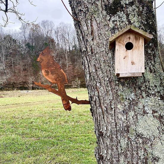 Rostige Eisen Vogel Silhouette Gartenstecker Vintage Kunst Skulptur für Outdoor Zaun Deko Einfache Installation Hof Ornament