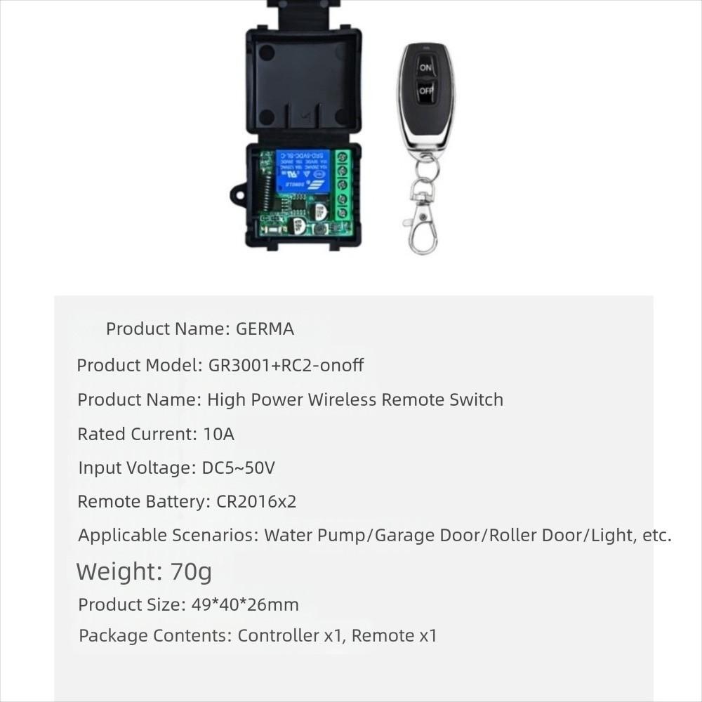 Wide Voltage RF433Mhz Wireless Asking Code DC 12V Relay Electromagnetic Lock Home Improvement
