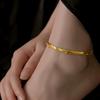 Trendy Double-Layer Titanium Steel Anklet for Girls: Fashionable, Colorfast, and Unique Design