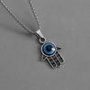 New Fashion Hand of Fatima Devil's Eye Necklace Hip-Hop Feeling Jewelry