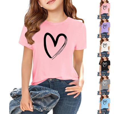 Summer Children's Top Boys And Girls Printed Short-sleeved T-shirt Base