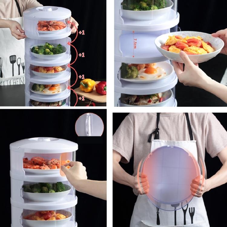 Stackable Food Insulation Cover Dust Proof Portable for Home Kitchen Storage Box