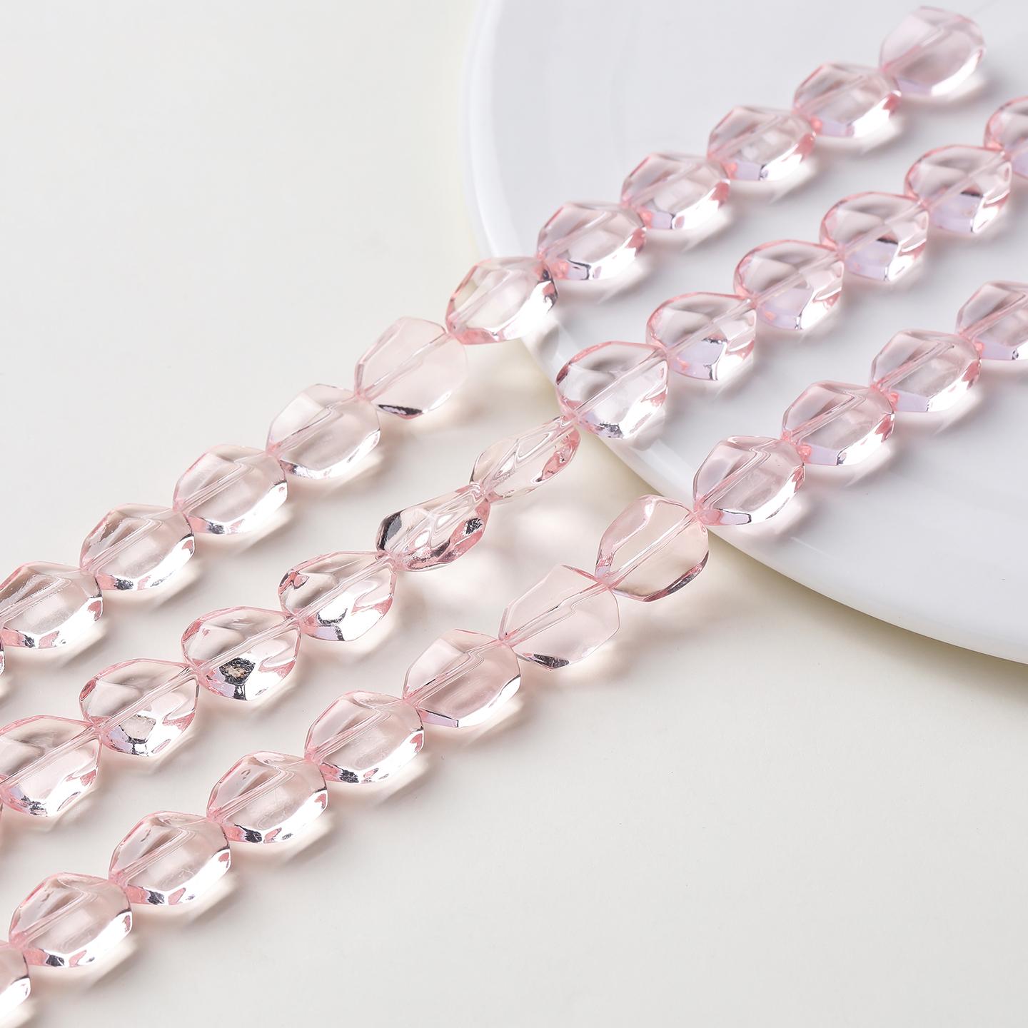 

1 Strand Spacer Water Drop Beads AB Shine Glass Crystal Drop Irregular Pendant for DIY Earing Bracelet Jewelry Making Accessorie 50pcs светло-розовый
