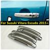 With Smart Key Hole Outside Door Doorknob Handle Catch Decoration Protector Cap Cover Trim For Suzuki Vitara Escudo 2015 -