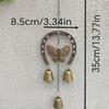 Lucky Horseshoe Wind Chime With Owl And Butterfly Hanging Chain Rustic Boho Style For Home And Garden Table Decor Gift For Women