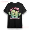 Cute Hugging Cactus Hearts Graphic T-shirt