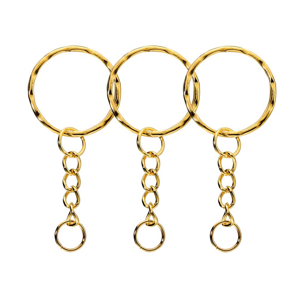 50Pcs/Lot Key Ring Key Chain Round Split Keyfob Keyrings With Jump Ring For Keychain Pendants DIY Jewelry Making Accessories