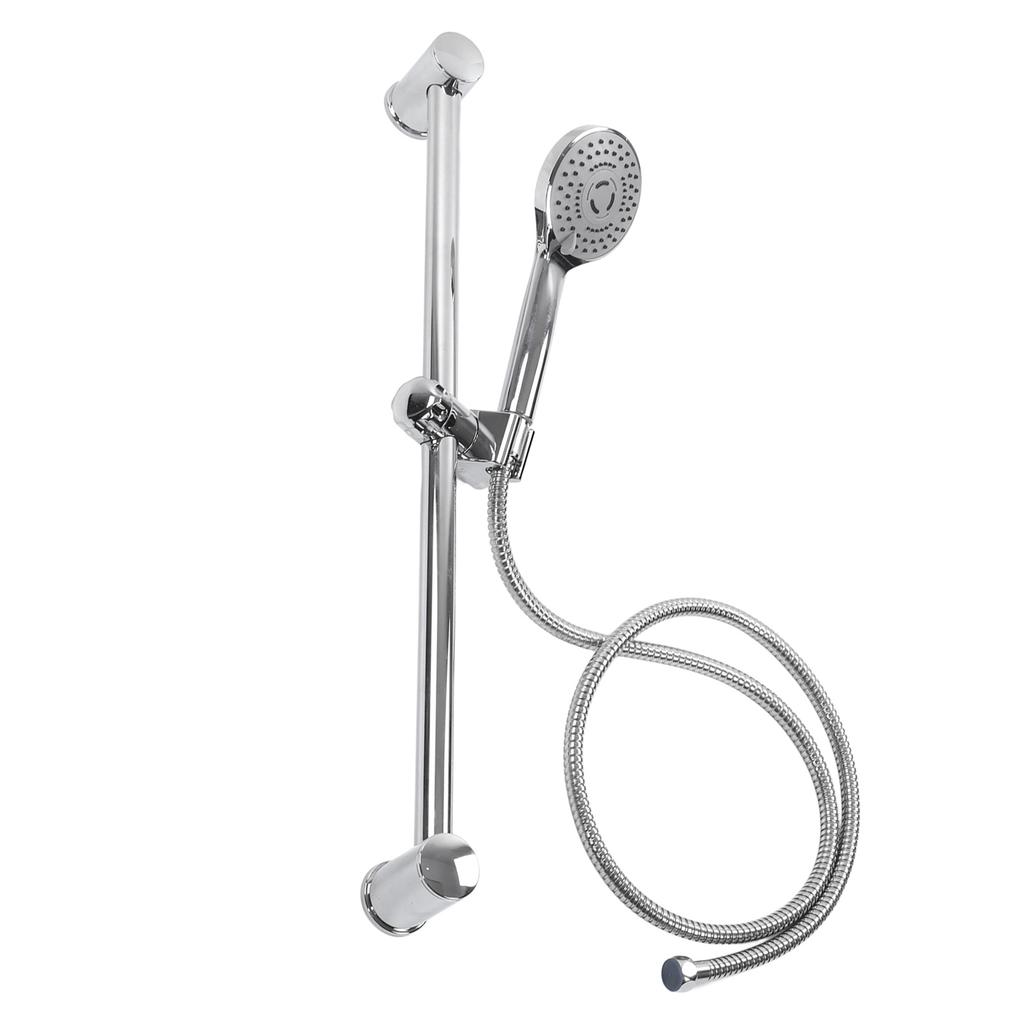 Shower Rail Set Handheld Shower Head Adjustable Slide Bar with 150cm/59.06in Shower Hose G1/2 for