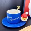 Creative Santa Claus Ceramic Mug High Value Christmas Gift Afternoon Tea Coffee Cup Saucer Set Souvenir