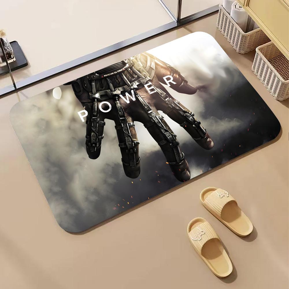 Game A-Advanced Warfare Floor Mat Diatomite Bath Mat, Quick Dry Absorbent Non-Slip Door Mat