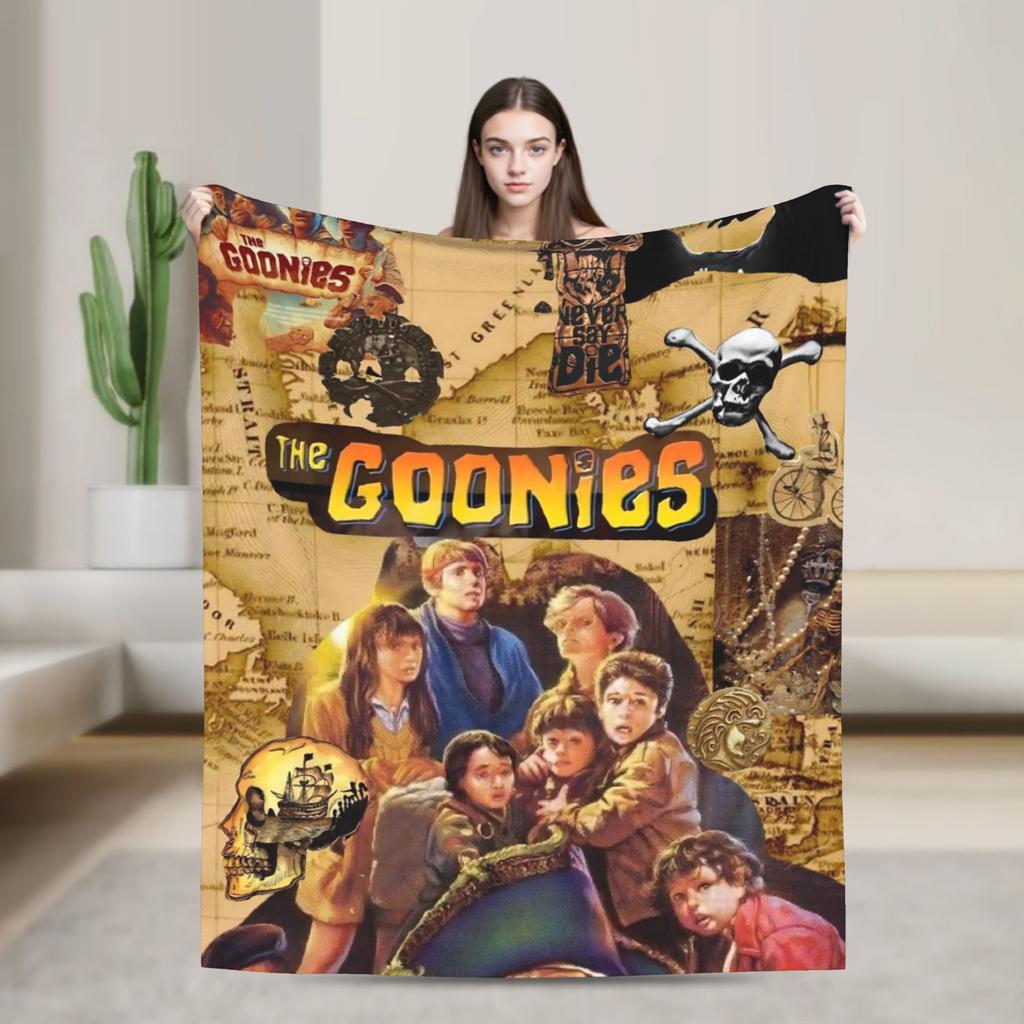 Super Warm Blankets Travel Office The Goonies Never Say Die  Throw Blanket  Flannel Bedspread For Outdoor Novelty Sofa Bed Cover