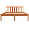 VidaXL Cadre de lit cire marron 140x190 cm bois de pin massif 844805
