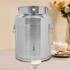 Modern Cylindrical 304 Stainless Steel Milk Jug with Spigot – 64L/16.9Gal Large Sealed Storage Bucket for Milk, Water, Honey