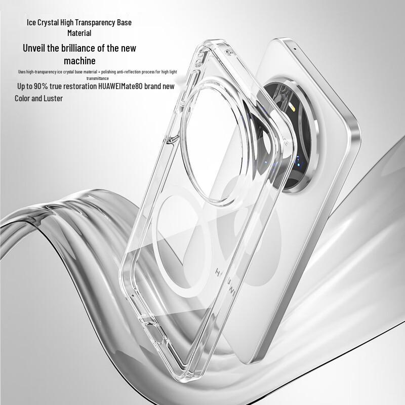 BIAZE Magnetic Ice Crystal Transparent Case for Huawei Mate 80/80 Pro