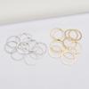 10pcs Diy Handmade Jewelry Accessories 14K Gold Bag Color Retention Popular Geometric Circle Round Material