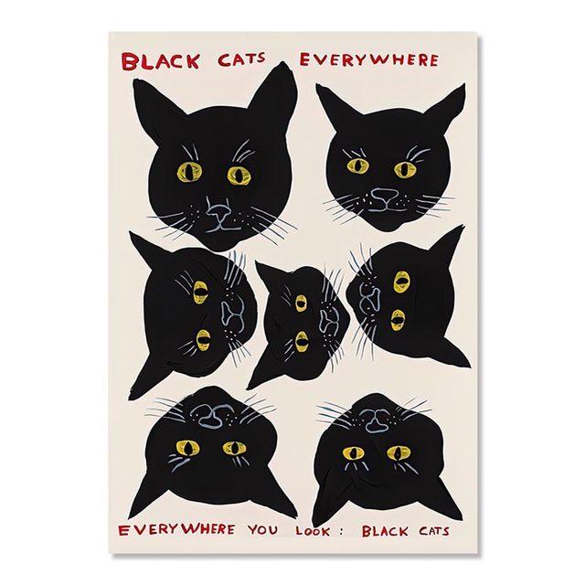 David Shrigley Tiger Penguin Velryba Shell Kočka Nástěnné umění Severské plakáty Obrazy na plátno Obrazy na stěnu pro výzdobu obývacího pokoje